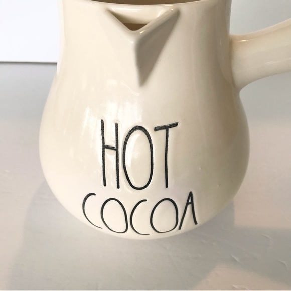 Rae Dunn by Magenta HOT COCOA Farmhouse Pitcher/Pot, Rare - Picture 2 of 5